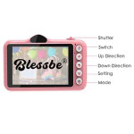 Kids Digital Front And Rear Selfie Dual Camera - Pink