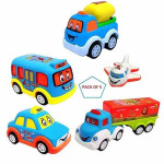 Pull Back Toy Vehicles Pack of 5 - Multicolor