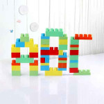 Jumbo Brix Stack Set Multicolor - 80 Pieces