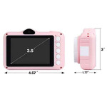 Kids Digital Front And Rear Selfie Dual Camera - Pink