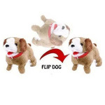 Battery Operated Jumping Walking and Barking Puppy Soft Toy - Beige