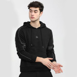 Men Black Hooded Sweatshirt 1