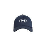 Men Navy Blue & White Brand Logo Detail Blitzing Trucker Snapback Cap