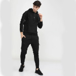 Men Black Hooded Sweatshirt 1