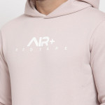 Men Pink Printed Hooded Sweatshirt