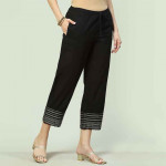 Women Striped Drawstring Cropped Palazzos