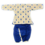 ANNA'S FASHIONprinted Cotton Dhoti and Kurta Set for Baby boy Blue