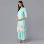 Women Printed Straight Kurta And Palazzos