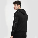 Men Black Hooded Sweatshirt 1