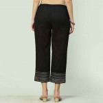 Women Striped Drawstring Cropped Palazzos