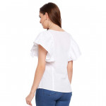 Round Neck Embroidered Top