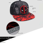 Men Red & Black Deadpool Printed Cotton Baseball Cap