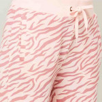 "Women Animal Print Drawstring Closure Trackpants "